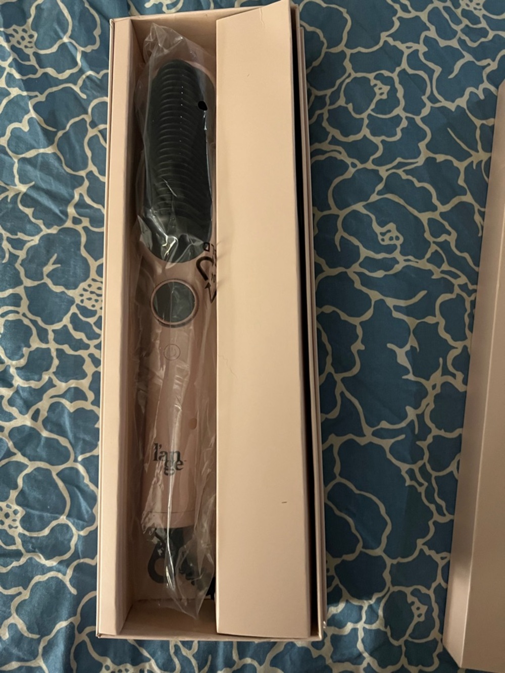 Lange Pink and Black Heated Hair Brush